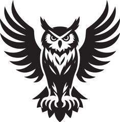 Eagle owl isolated vector illustration on white background