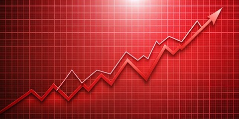 Red Line Graph Chart Transparent PNG for Financial Analysis and Reports