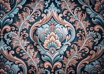 Retro Ogee Pattern Seamless Design for Fabric and Wallpaper Use, Vintage Color Palette