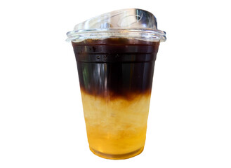 Black coffee mixed with honey.