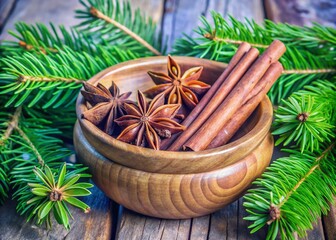 Rustic Christmas Decor with Cedar and Cinnamon - Ayurvedic Herbs for Holiday Season