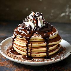 pancakes with chocolate