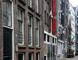 Naklejka premium Historical Buildings in the Old Town of Amsterdam, Netherlands