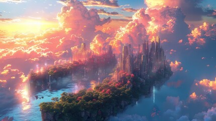 Floating City in the Clouds