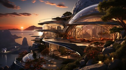 Futuristic House on Mountaintop