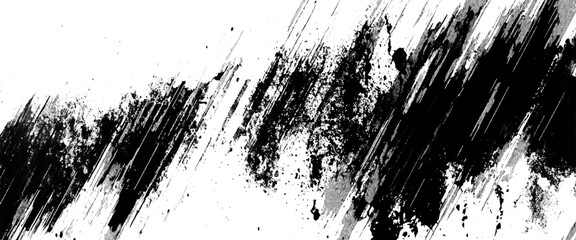 Vector brush grunge texture Rough Black Scratches splatter grunge distressed background.