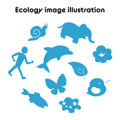 エコロジーイメージのイラストセット