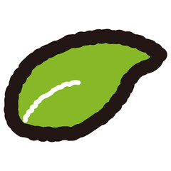 葉っぱ（一枚）のイラスト