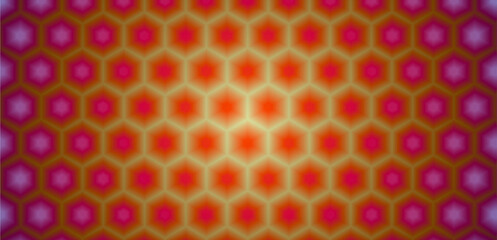 Colorful Hexagonal Star Pattern with Gradient Effect