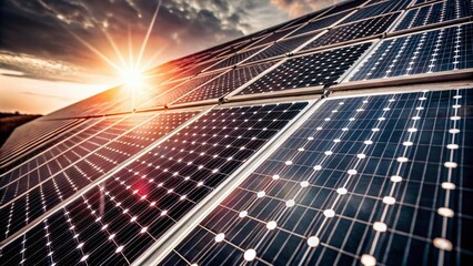 Solar Panel Cell Components in Low Light: A Stunning Close-Up for Renewable Energy Photography