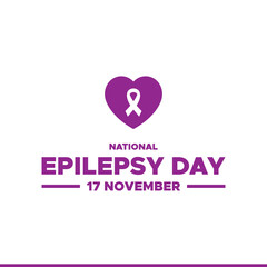  vector illustration about National Epilepsy Day, 17th November, awareness about epilepsy and the urgent need for improved treatment, better care