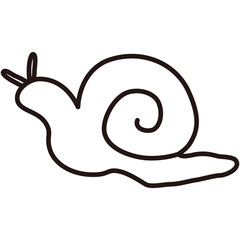 シンプルなカタツムリのイラスト