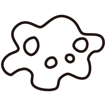 recommend clip art: シンプルなアメーバ（微生物）のイラスト