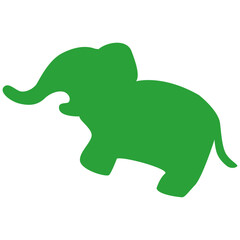 シンプルな象のシルエットのイラスト