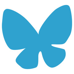 シンプルな蝶のシルエットのイラスト