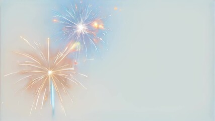 Firework display background. Celebration backdrop. Colorful exploding fire show. Happy new year copy space template background