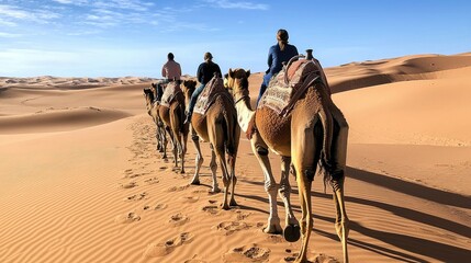 Camel Ride Through Vast Dunes of the Empty Quarter