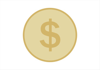 Moneda dorada de oro de dólar 