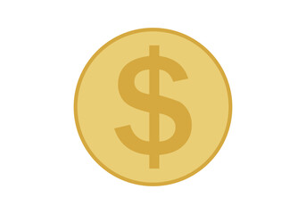 Moneda dorada de oro de dólar 