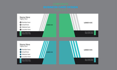 Double-sided creative business card template, 
Clean professional business card template, 
Minimal and Modern Business Card Layout, 