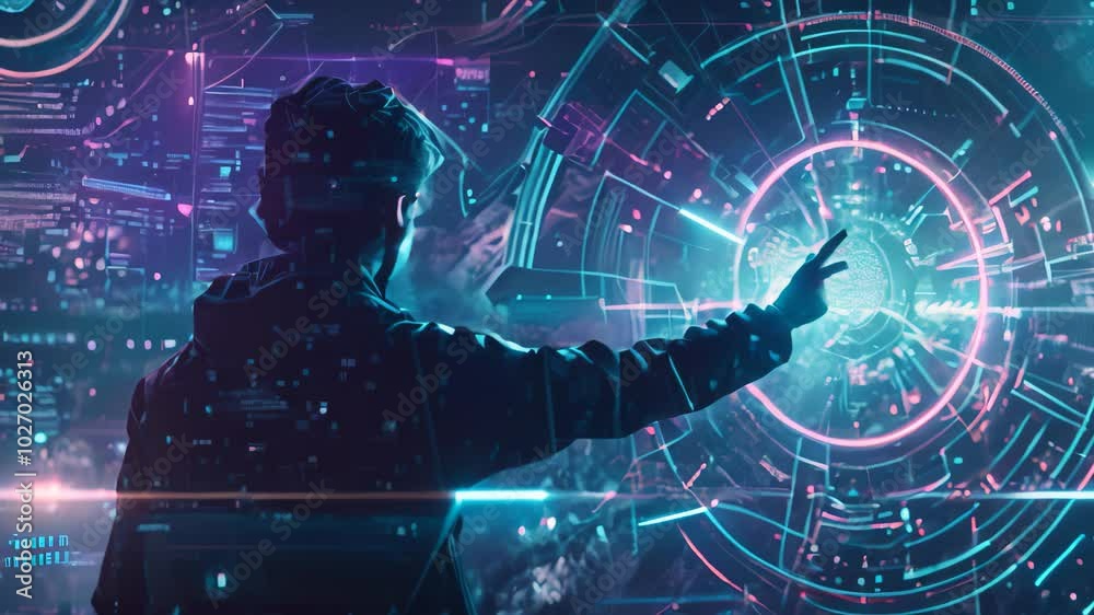 Poster a futuristic command center with large screens displaying global data, charts, and maps, create a fu