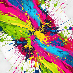 Radiant Splash: Energy in Every Stroke