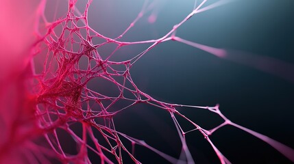 Abstract Colorful Network of Interconnected Threads