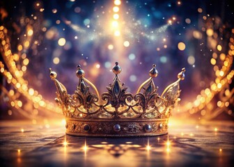 Stunning Long Exposure Crown Background for Royalty-Themed Art and Design Projects