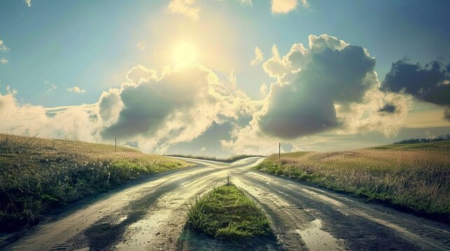 A road with two forks leading to a bright future, one path labeled with success, and the other hinting at the necessity of responsibility and accountability to reach it, Accountability