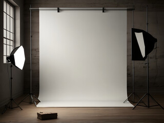 empty room with spotlights