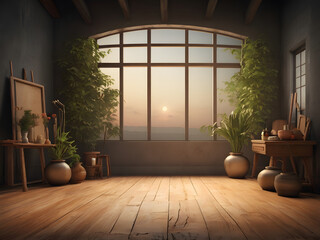 living room with floor