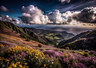 Fototapeta premium Stunning Panoramic View of Campagne de la Plaine des Cafres - Nature's Serenity in the Heart of La