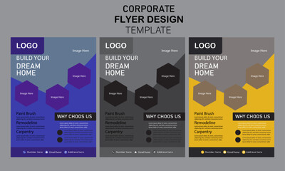 Corporate business flyer template, marketing, business proposal, new digital marketing flyer set, modern business flyer template, Business brochure flyer design, creative design