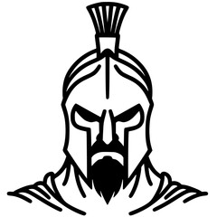 Spartan portrait silhouette