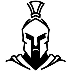 Spartan portrait silhouette