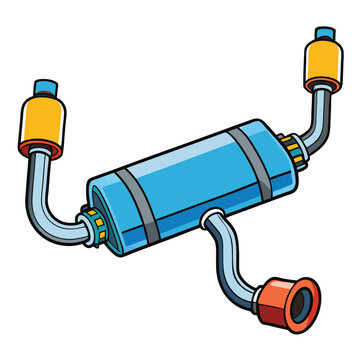 recommend clip art: Exhaust Pipe silhouette vector illustration.