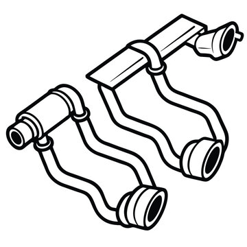 recommend clip art: Exhaust Pipe silhouette vector illustration.