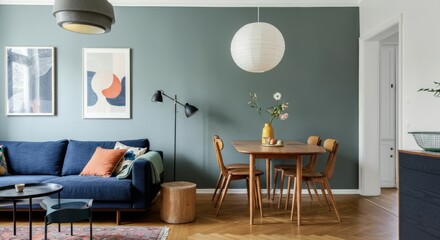 Modern Living Room Interior with Stylish Furniture and Decor