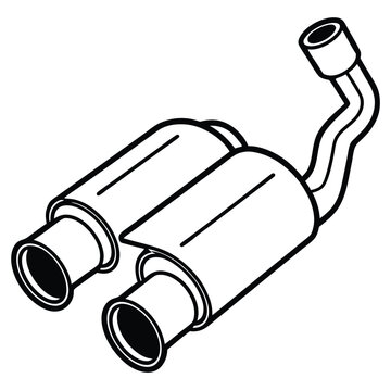 recommend clip art: Exhaust Pipe silhouette vector illustration.