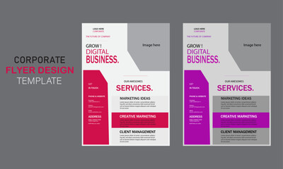 Corporate business flyer template, marketing, business proposal, new digital marketing flyer set, modern business flyer template, Business brochure flyer design, creative design