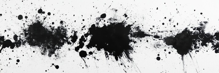 Bold black and white abstract ink splatter wallpaper, perfect for creating an edgy modern aesthetic in any space