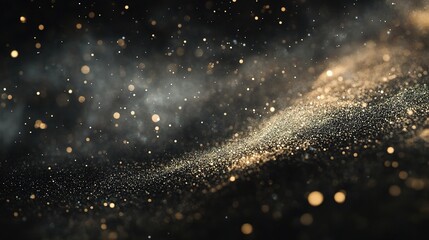 Sparkling Dust Particles in Dark Background