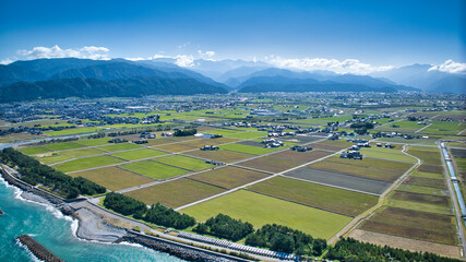 日本の富山県沿岸の風景