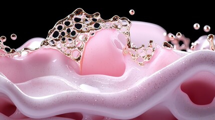 Pink Liquid With Gold