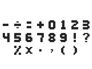set of pixel alphabet