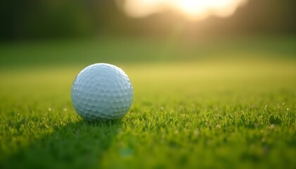 Obraz premium Golf ball on green grass