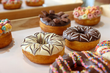 a donut dessert on display