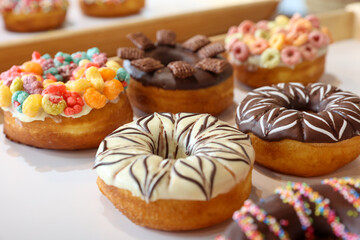 a donut dessert on display