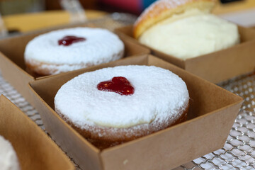 a donut dessert on display