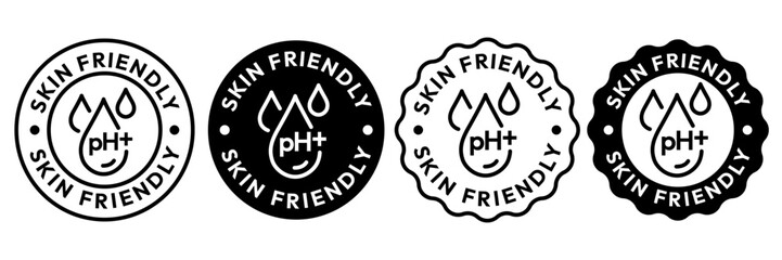 Skin friendly logo, label, badge, icon, sticker, symbol, emblem, stamp, green, line, flat vector, isolated illustration. Cholesterol Free label for product packaging design.